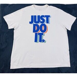 Nike The Nike Tee "Just Do It" White T-Shirt Size XXL